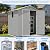 Greesum 6x6FT Plastic Outdoor Storage Shed with Floor, Resin Sheds with Lockable Double Door, Tool Sheds with Window and Vents, for Garden, Backyard, Patio, Light Gray
