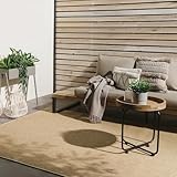 benuta Basic Alfombra Exterior Iowa - Beis 160x230 cm - Estilo Yute Boho - Resistente al Clima y UV para balcón, terraza, jardín, Cocina y Sala - Duradera y Robusta - También Apta para Interiores
