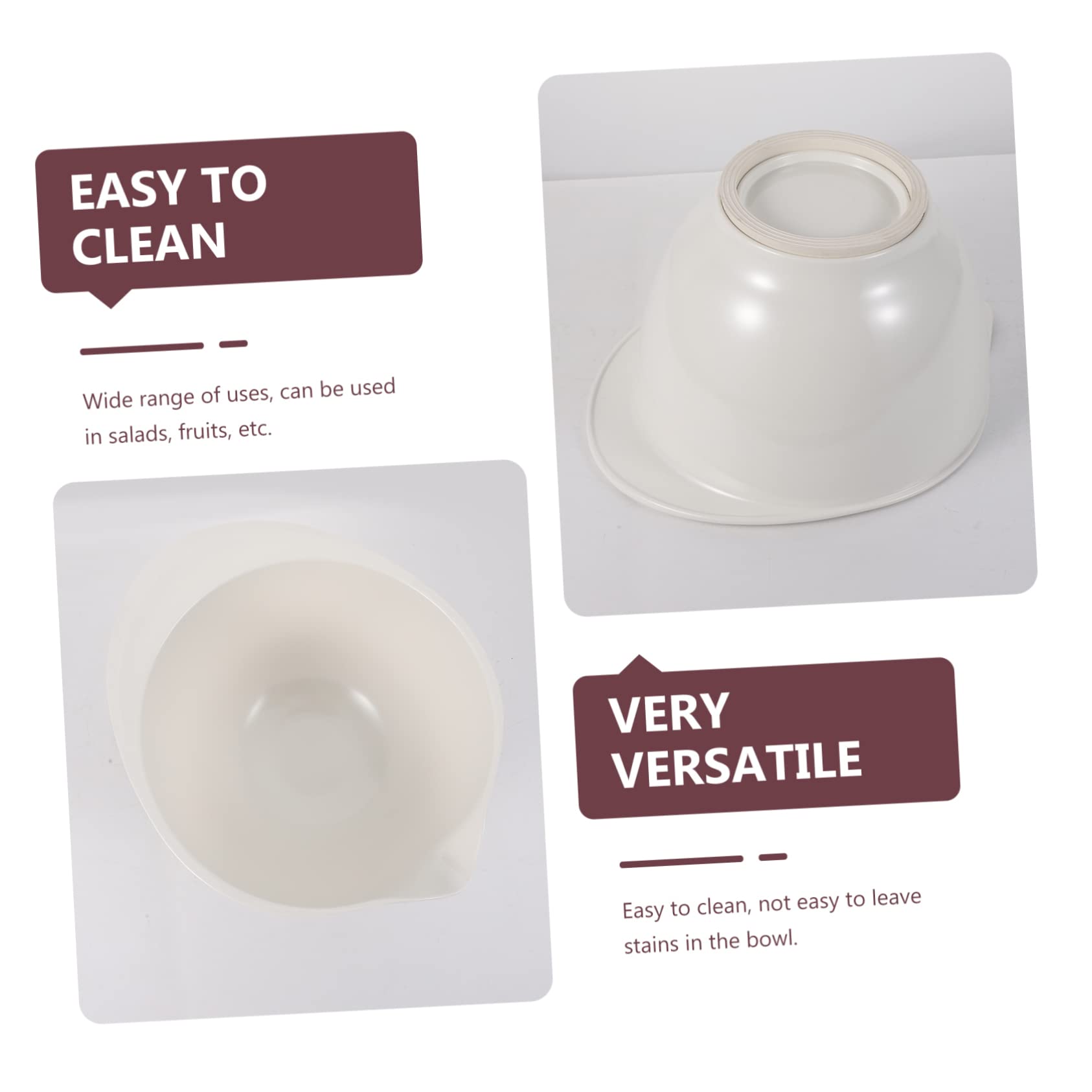 MAGICLULU 1pieza Tazón De Multifuncional Para Hornear y Servir Tazón De Ensalada y Huevos Color Para Cocina y Comidas Diarias