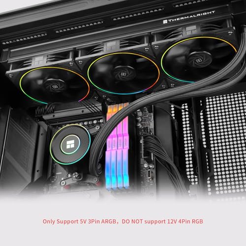 Image of Thermalright Aqua Elite 360 V5 ARGB Black CPU Liquid Cooler, 360 Cooling Row Size,3xTL-S12 PWM Fans,for AM4 /AM5,Intel LGA115X /1200 /1700 /1851, AIO CPU Cooler