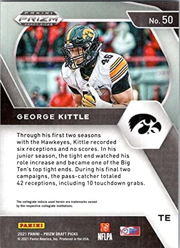 2021 Panini Prizm Draft Picks #50 George Kittle Iowa Hawkeyes NFL Football Card NM-MT
