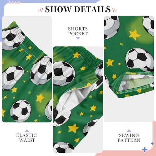ALAZA Green Football Soccer Star Pajama Pants Long Sleep Pant Pajama Bottoms Elastic Waist with Pockets4