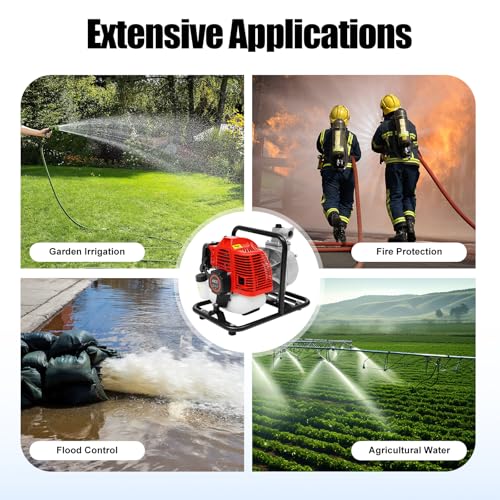 Motopompe essence 2 temps 43 cc pour drainage des eaux usées