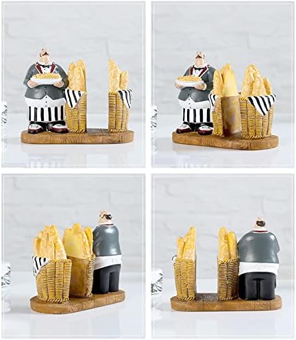 YANGMEI Tabletop Napkin Holder Resin Fat Chef Figurines Napkin Holder, Chef Tissue Paper Holder Western Restaurant Table Bar Cafe Decor Craft Home Decoration Practical Ornament