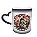 NA Sons of Anarchy Taza Que Cambia de Color Gran Taza de café Diseño Taza de cerámica Sensible al Calor Taza Que Cambia de Color en el Cielo