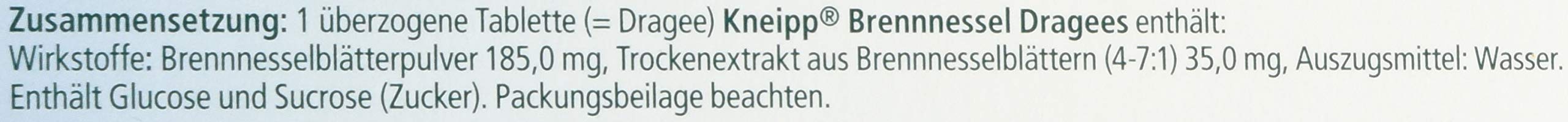 Kneipp Brennnessel Dragees natürlich durchspülend, 90 pz Compressa