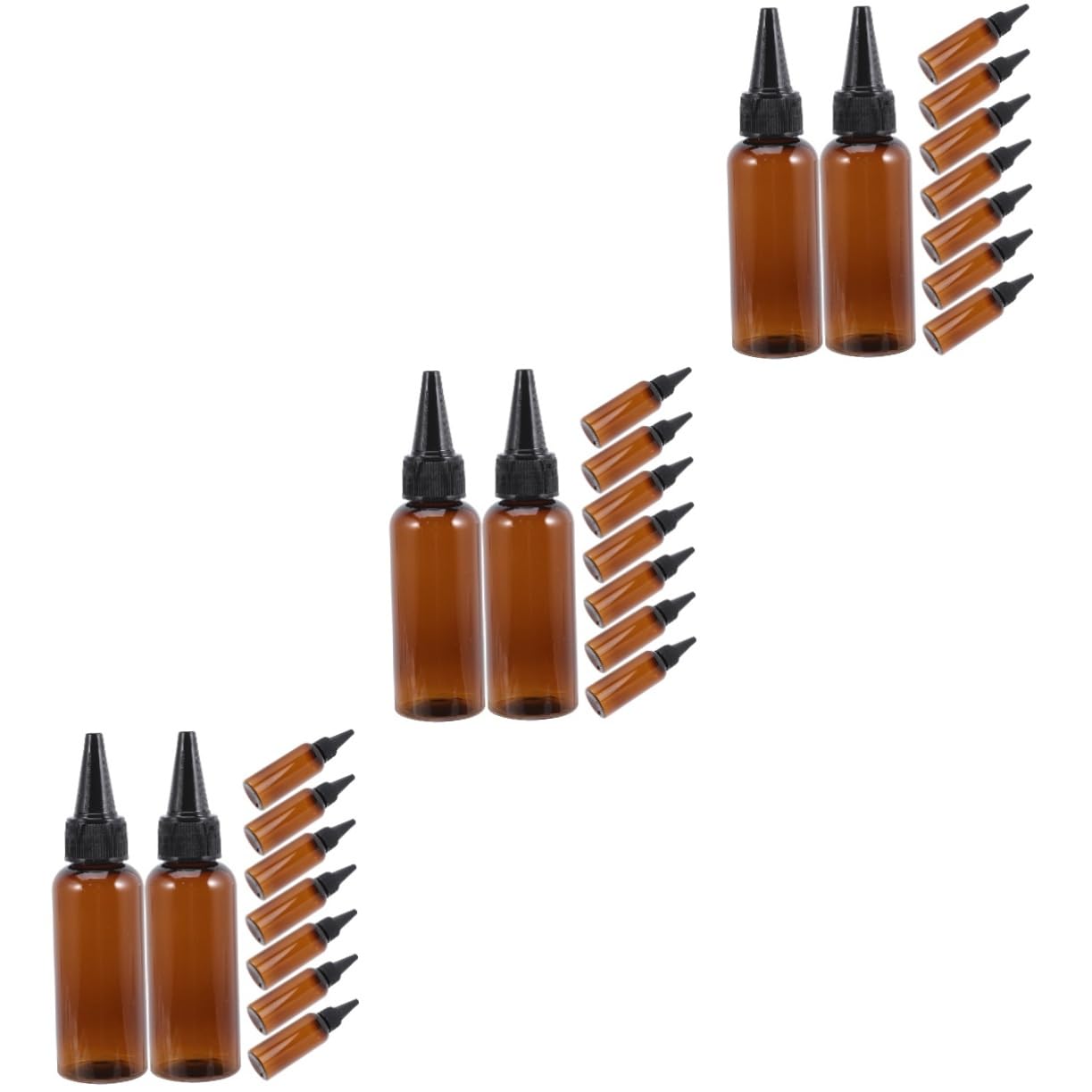 FRCOLOR 30pièces Bouteilles Applicatrices Plastique Rechargeables Flacons De Capillaires Bouteilles Huile Idéales Pour Soins Et Coloration Des Cheveux