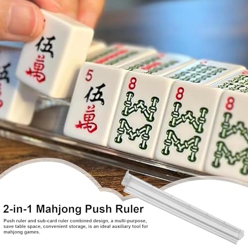 Support de tuiles de mahjong transparent avec pousseur intégré - 4