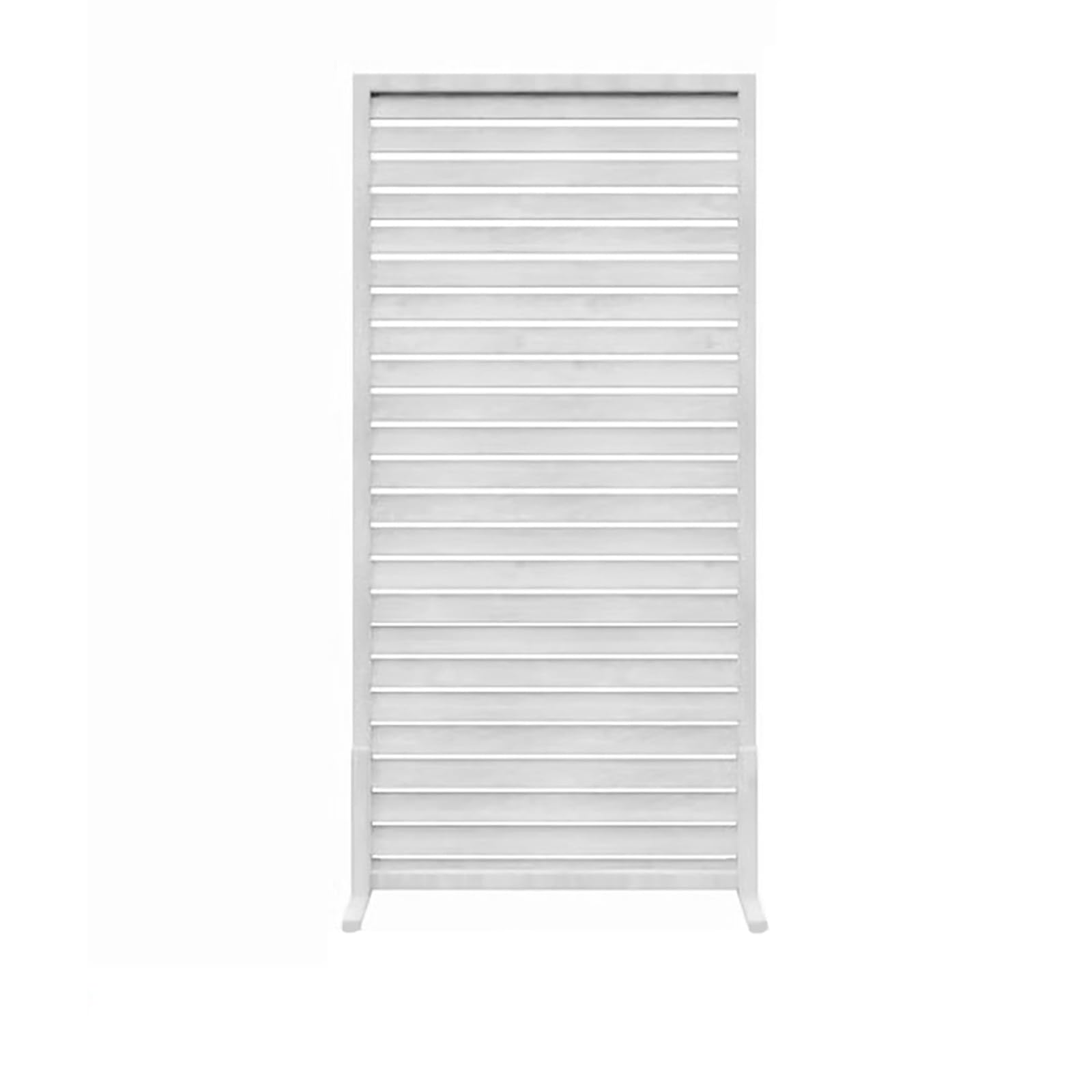 Drewniana ścianka działowa, panele lamelowe, z naturalnego drewna, do biura, balkonu, sypialni, ogrodu na zewnątrz, biały, 120 cm