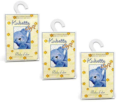 KUKETTE SOFT - Lote de 3 bolsitas perfumadas con colgador, aroma de ternura y bebés