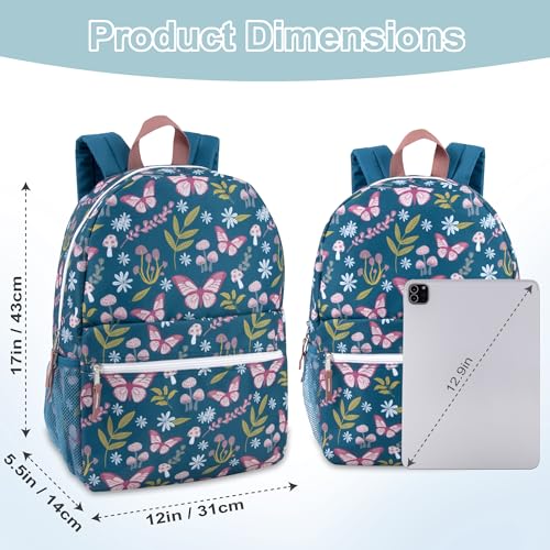 Image of Trail maker 17 inch Backpack for Travel & Commute, Zippered Front & Mesh Side Pockets, Padded Straps