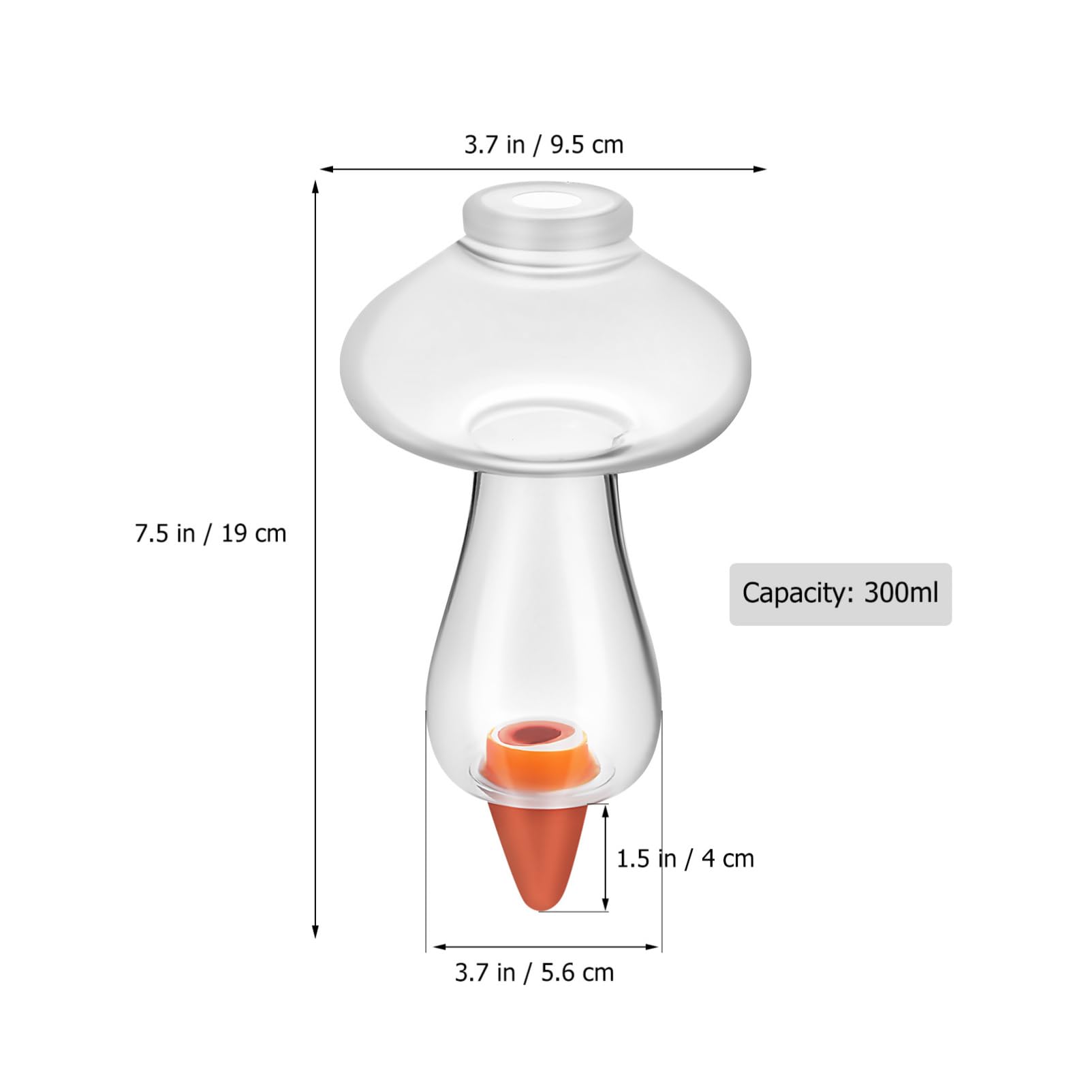 Kisangel Globes D'arrosage pour Plantes À Champignons 6 Pièces Pointes D'arrosage pour Plantes 300 ML Pointes D'arrosage Automatique pour Champignons Ampoule D'arrosage pour Plantes