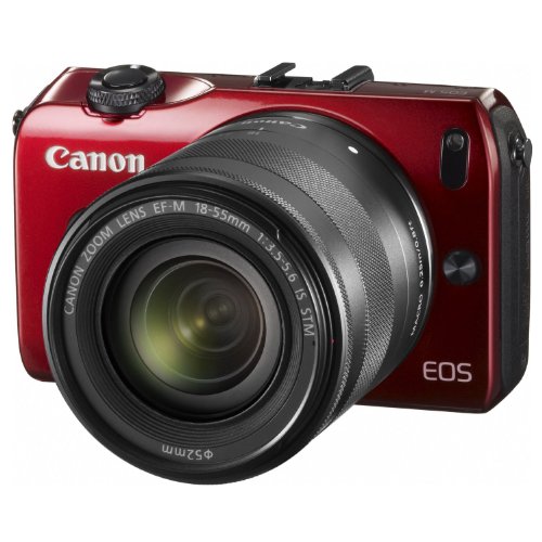 Canon ミラーレス一眼カメラ EOS M レンズキット EF-M18-55mm F3.5-5.6 IS STM付属 レッド EOSMRE-18-55ISSTMLK