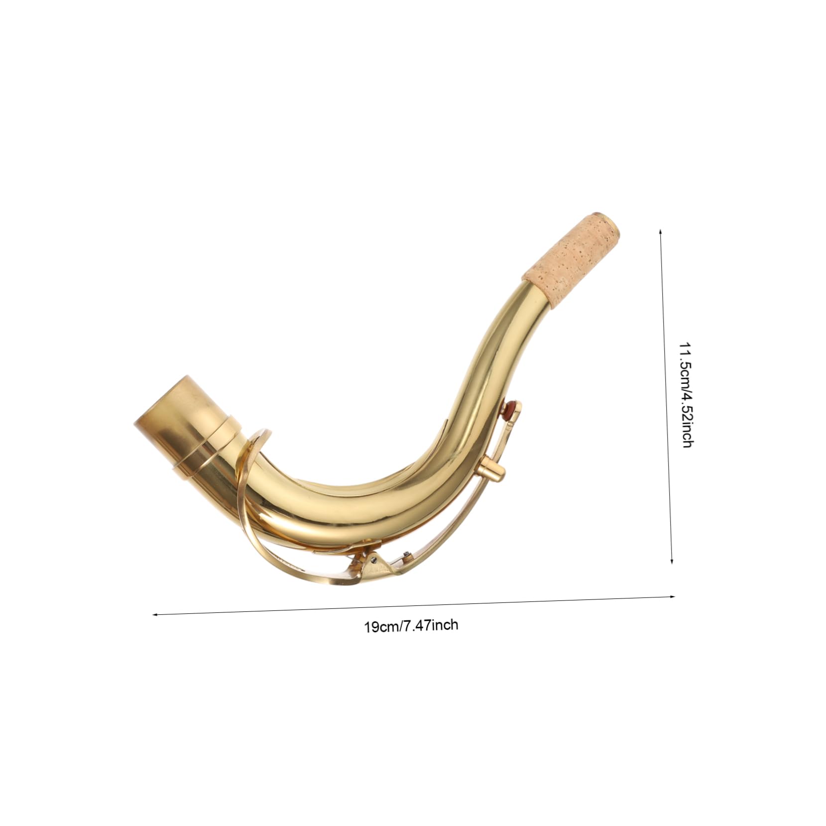 VICASKY 1pezzi Saxophone Bend Neck Dorato Accessorio Di Ricambio Per Strumenti Musicali Design Elegante e Resistente Compatibile Con Diversi Modelli Di Sax Per Musicisti e Appassionati Di