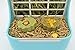 Hay Food Bin Feeder, Hay and Food Feeder Bowls Manger Rack for Rabbit Guinea Pig Chinchilla and Other Small Animals (Blue)