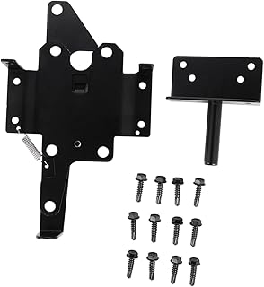 DOITOOL Plug Automatic Door Lock Metal Fencing PVC Fence Self Locking Gate Lock Post Mount Automatic Locking Gate Automatic Latch Gate Latch Door Latch Black Wooden Door Stainless Steel