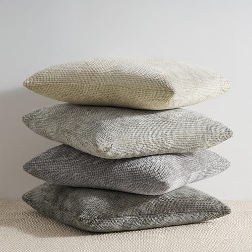 Topfinel Kissenbezug 30x50 Grau 4er Set Chenille Kissenbezüge Kissenhülle Sofakissen Dekokissen Zierkissenhülle Dekokissenbezug Rattan… – Ansicht 8