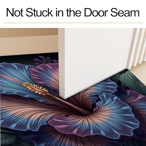 Tapis de sol de bain antidérapant lavable bleu 45x75