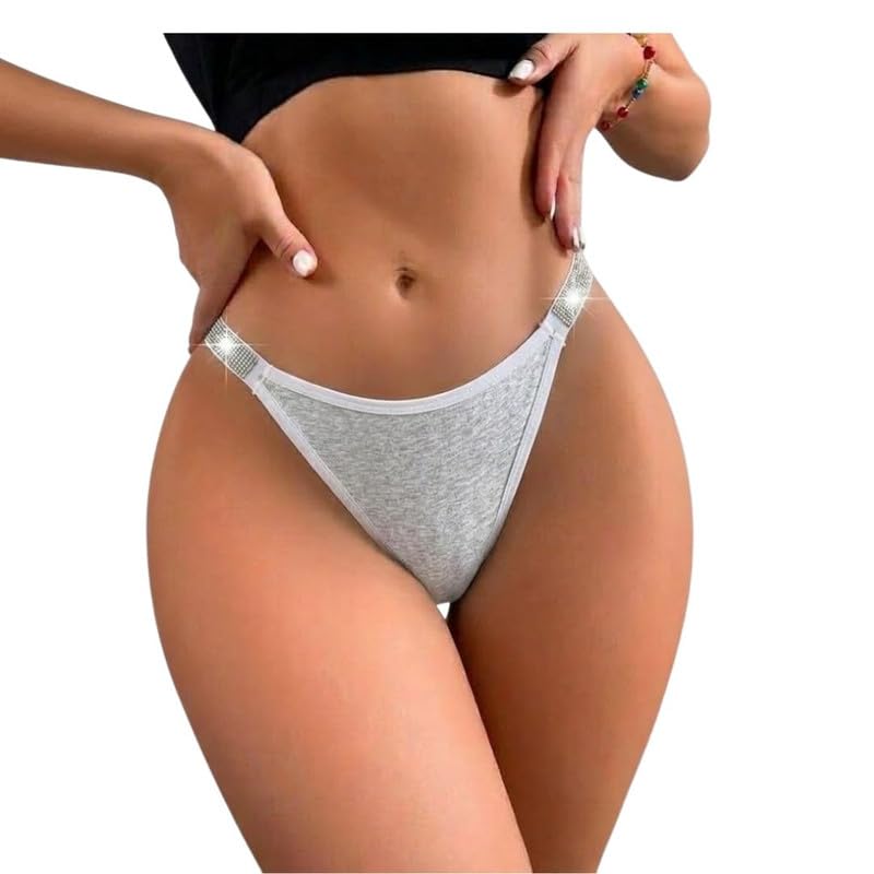 yuvivayrox G String Thong Underwear, Stylish and Sexy, Featuring a Shiny Waistband for Sports and Fitness Pack of 1 (Grey)-picture-37