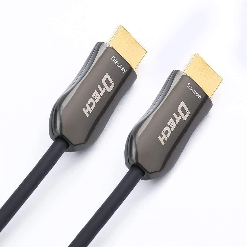 DTech Cavo HDMI sottile in fibra ottica 2.0 UHD 4K 60Hz 18Gbps da parete per proiettore Ultra HD Gaming Monitor (328ft)