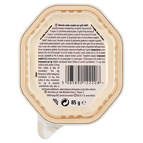 Sheba con Coniglio, Anatra e Verdure