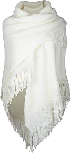 Miniatura 6 de Poncho suelto para mujer con elegante botón de trompeta, abrigo sin botones