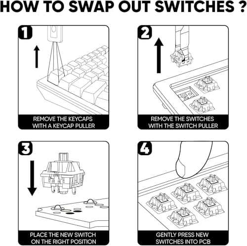 Image of Akko Bittersweet Tactile Keyboard Switch for Mechanical Gaming Keyboard, 5-Pin 48gf Pre-Lubed Switches with Standard MX Structure (45pcs)