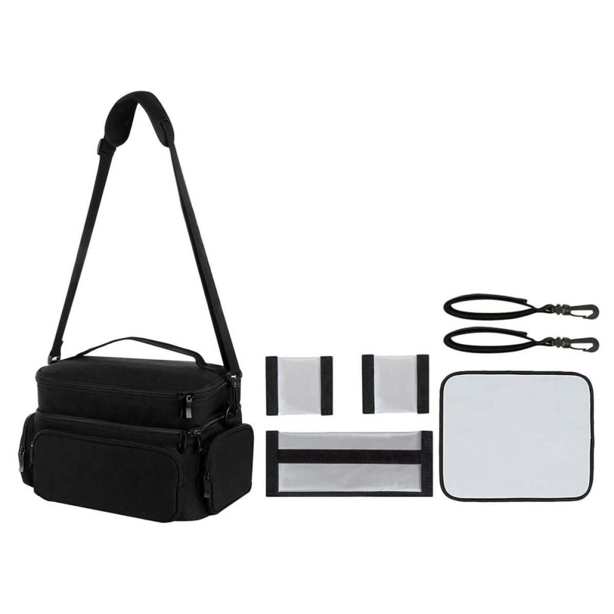 Hemobllo Extractor Estuche y Negro Poliéster Malla Asa Leche Biberones para Portátil Bolsa Oficina y Exterior