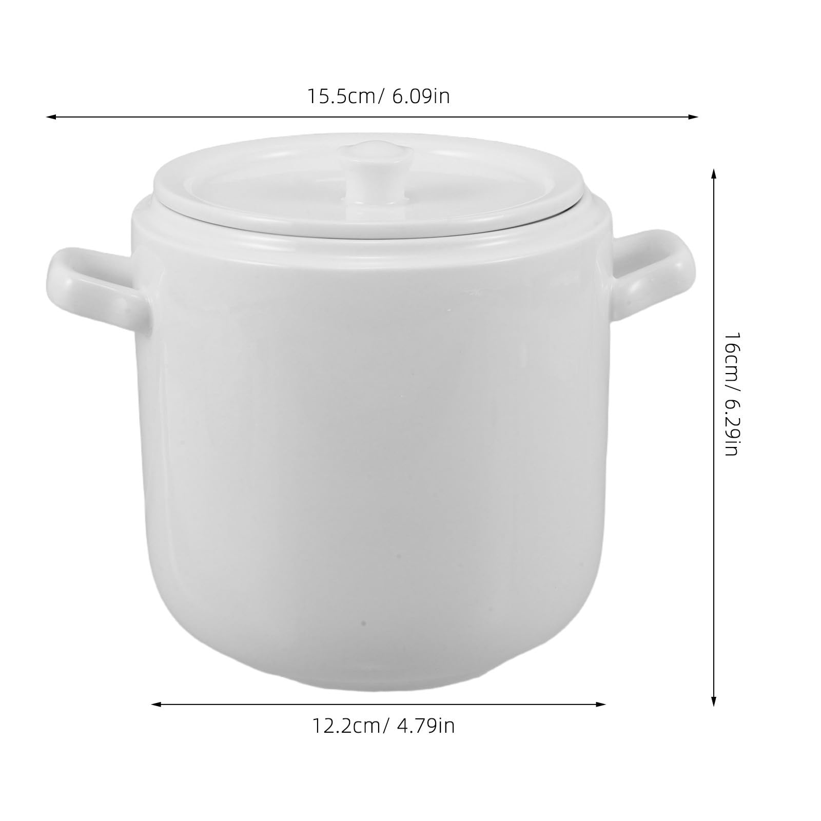 Tegame in Ceramica con Coperchio e Doppie Maniglie 950ml