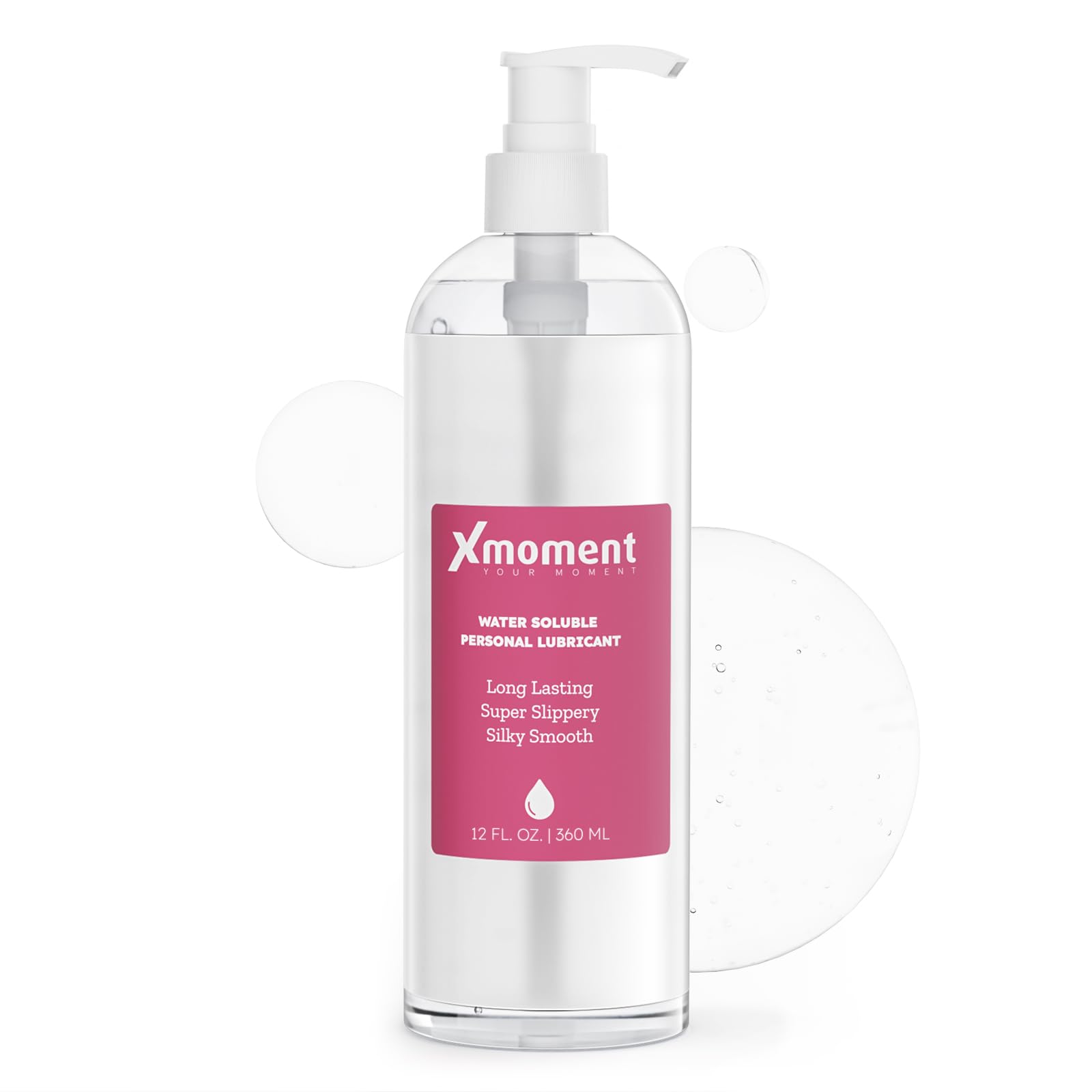 Ultra Smooth Water-Based Lube - 12 Fl Oz Personal Lubricant for Vaginal and Anal Sex, pH Balanced Lube Without Glycerin &amp; Parabens, Slippery Massage Gel for Women, Men and Couples