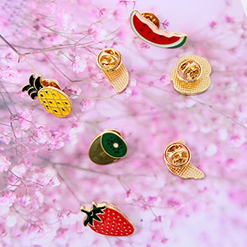 Image of Honbay 7PCS Enamel Fruit Brooch Pins Cartoon Unisex Lapel Pins Cute Foods Badges Pins for Clothes Jackets Backpacks Jeans Hats Decor (7 Styles)