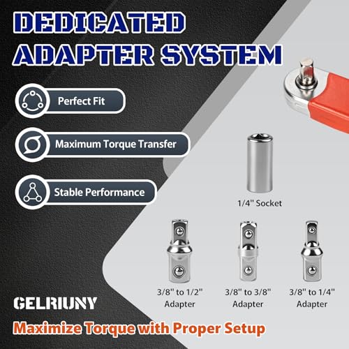 Image of 6 Pcs Offset Extension Wrench Set, 3 Extension Clamps with 24T&72T Ratchets | Includes 1 /4 inch 3 /8 inch 1 /2 inch Drive Adapters. Premium forged offset wrench kit for auto, DIY and all hard-to-reach tight spaces