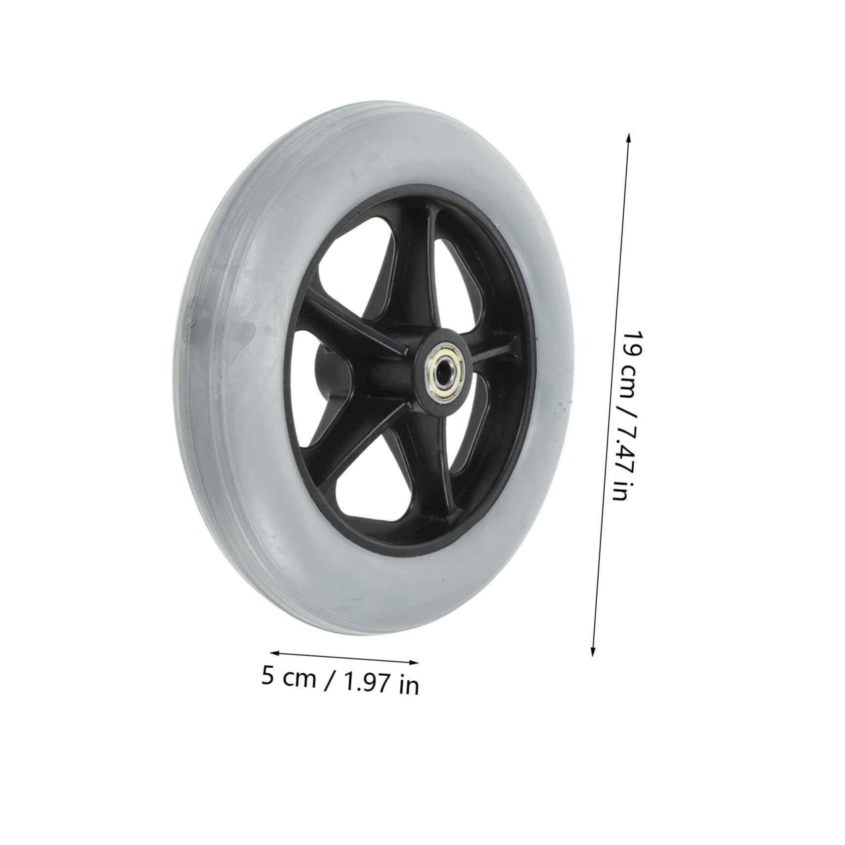 NOLITOY 2Pcs Wheelchair Replacement Wheels Solid Construction Front Wheels for Manual Wheelchairs Durable and Material Easy Installation and Maneuverability