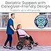 Vive Mobility Bariatric Transport Wheelchair for Adults - Supports 450lbs - Foldable, Heavy Duty Travel Wheel Chair - Portable, Transfer Aid with Swing Away Footrests & 22 Inch Wide Seat