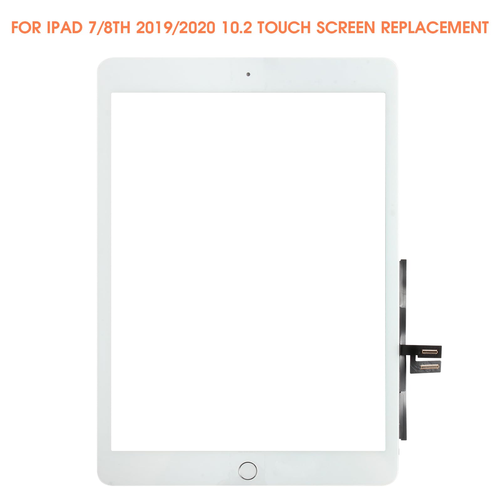 Reparo Touchscreen per iPad 7/8 Touch Schermo per iPad 7th 2019/8th 2020 Touch Screen Digitizer Schermo di Ricambio A2197 A2198 A2200 A2270 A2428 A2429 A2430 (Bianco con Home Buttone)