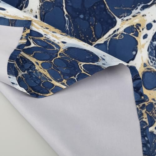 Servilletas de tela estampado mármol azul marino pack 6 miniatura 3
