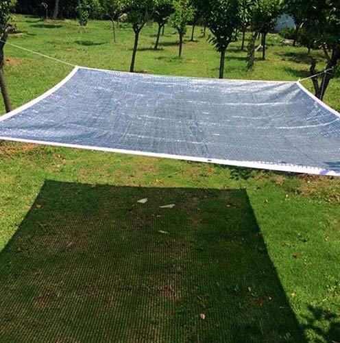 80 % reflektierendes Aluminett-Schatten-Tuch, wasserdichtes Sonnensegel, für Wohnwagen und Garten, 98 % UV-Schutz, rechteckig (Silber, 1 x 3 m und 2 x 3 m)
