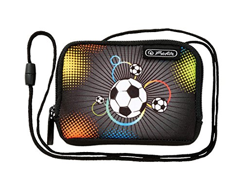 Preisvergleich Produktbild Herlitz Kinder Brustbeutel / Geldbörse / Geldbeutel / "Fußball"