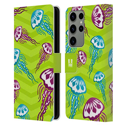Étui Portefeuille Samsung Galaxy S23 Ultra Head Case Designs Méduse en Cuir