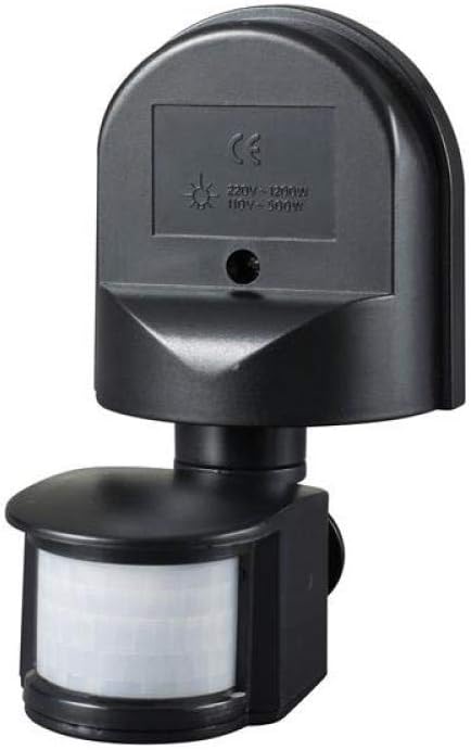 Meridian Lighting Wall Mounted PIR Motion Detector Black