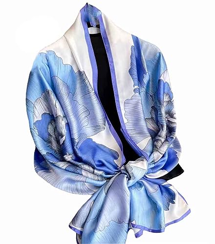 Pokeedioty Scarfs for Women Lightweight Head Scarf Fashion Scarves Elegant Floral Pattern Sunscreen Shawls and Wraps2