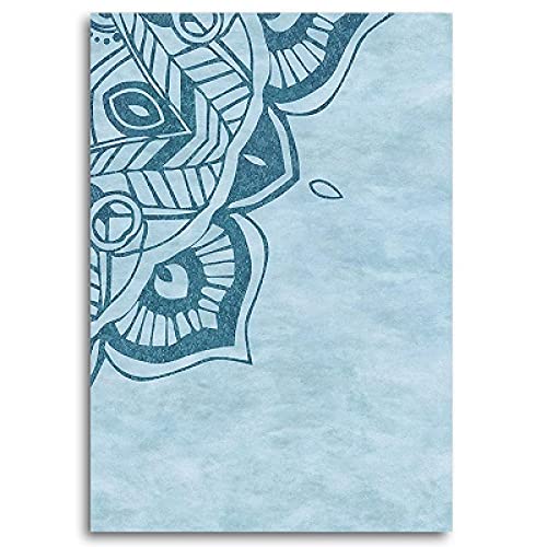 Impression toile fleur abstraite bleue art mural de salon - 5