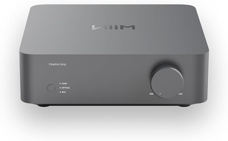 WiiM Vibelink Amp Stereo Amplifier for Passive Speaker Upgrade