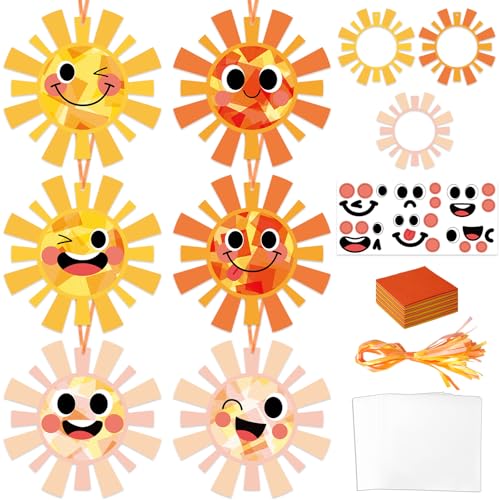 Papier de soie vitrail enfant kit soleil idéal comme cadeau d'anniversaire premier voyage
