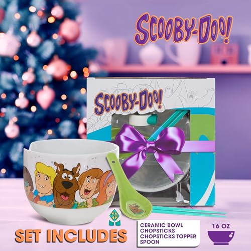 Coffret cadeau bol à ramen Scooby Doo avec cuillère et baguettes bois