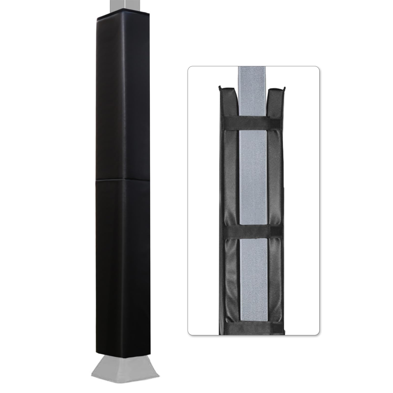 Square Basketball Pole Padding, 4 Inch Thick, Fits 6×6 Inch Poles, Durable 5-Foot Tall Basketball Pole Pad, Outdoor and Indoor, UV Resistant Waterproof Hoop Mat for Protection and Player Safety