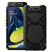 Produktbild Eastco Galaxy A80 Metall Hülle,Hybrid Panzer Aluminium Alloy Heavy Duty Hardcover Stoßstange Rubber Silikon Militär Case mit Gorilla Glas Panzerglas für A80, Schwarz