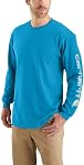 Carhartt Mens Carhartt Relaxed Fit Heavyweight Long-Sleeve Logo Sleeve Graphic T-shirtT-Shirt
