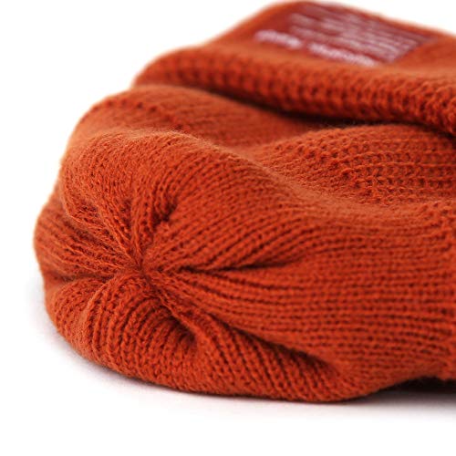 Undercontrol Winter Fisherman Beanie Free Size Men Women - Unisex Stylish Plain Skull Hat Watch Cap 16 Color (Orange) #TOP5