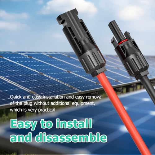 Solarkabel Verlängerung 4mm²/6mm² 1-30m Photovoltaik Kabel IP67 (4mm²15M)